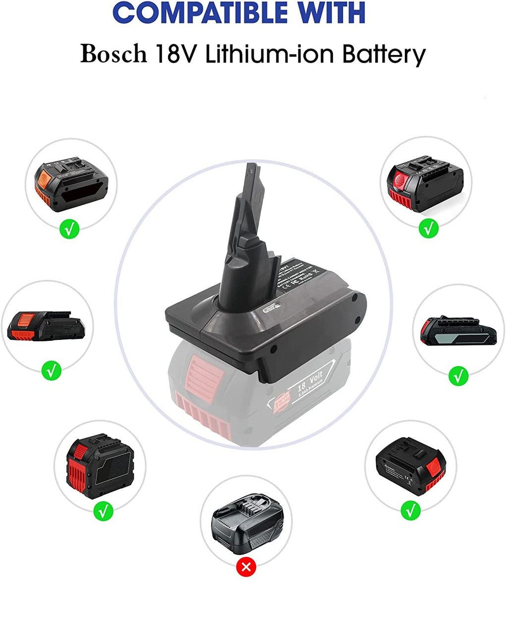 Bosch 18V To Dyson V7 & V8 Battery Converter / Adapter 5