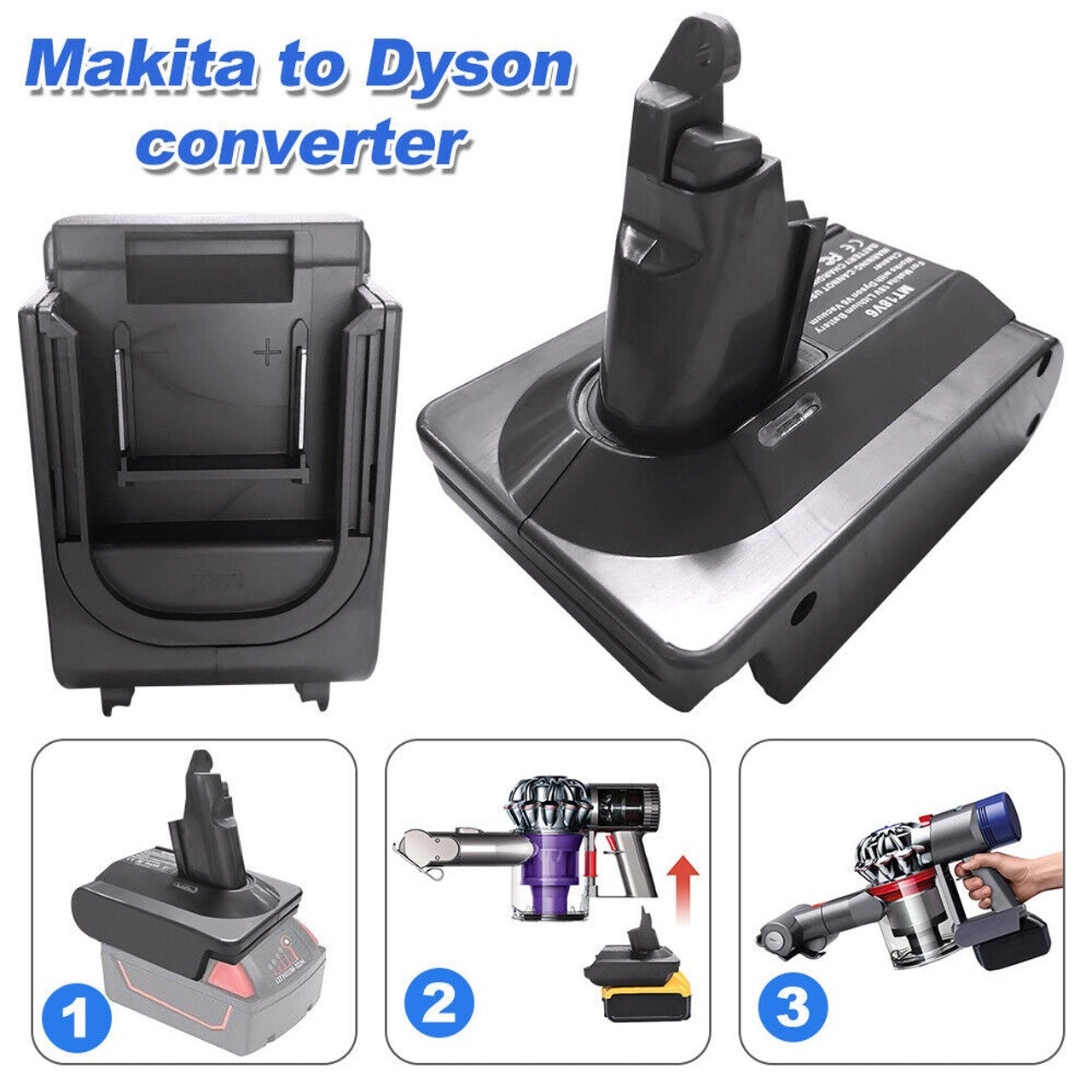 Makita 18V To Dyson V6, DC58 & DC59 Battery Converter / Adapter 3
