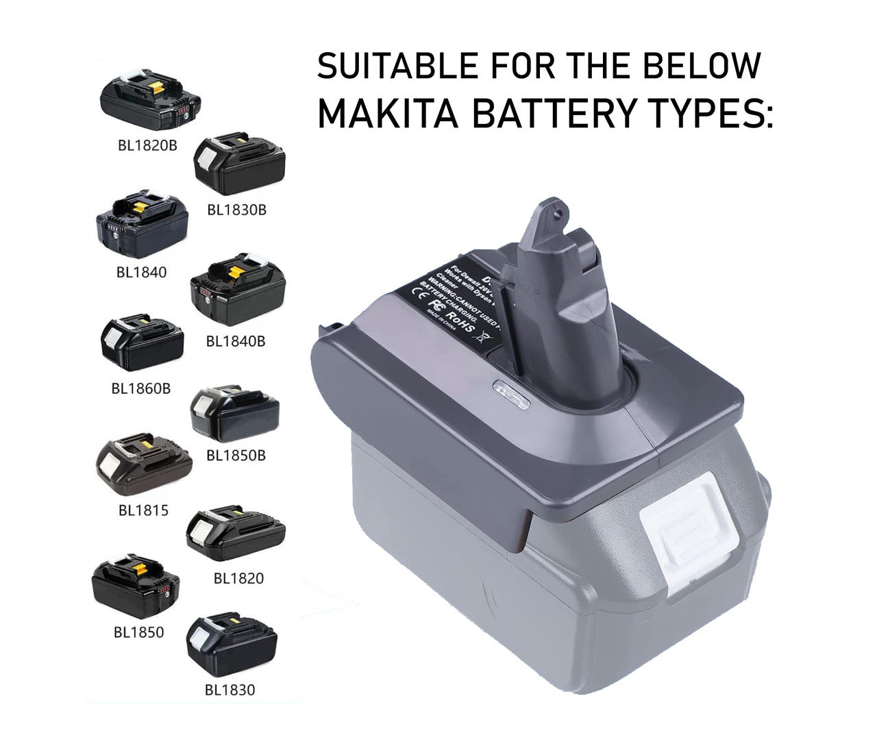Makita 18V To Dyson V7 & V8  Battery Converter / Adapter 4