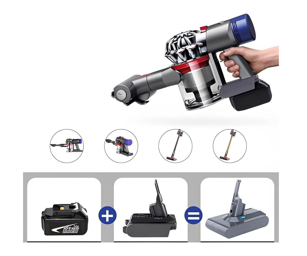 Makita 18V To Dyson V7 & V8  Battery Converter / Adapter 5