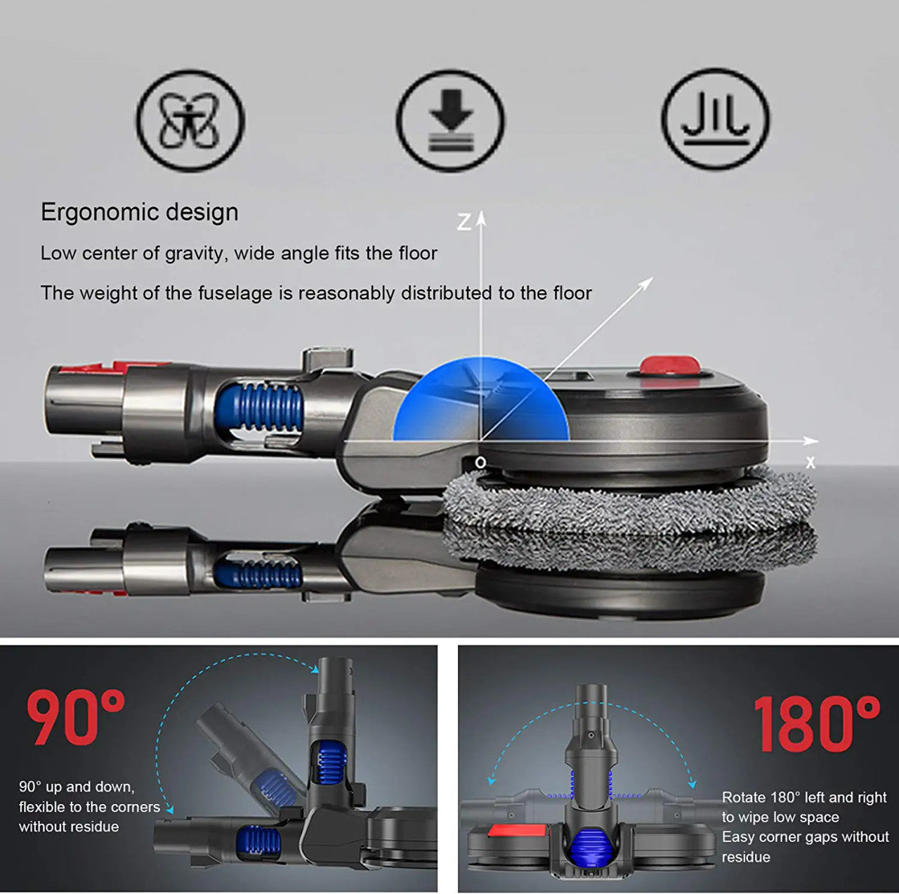 Superior Mop & Vacuum Tool for Dyson V7, V8, V10, V11 & V15 Vacuum Cleaners 6