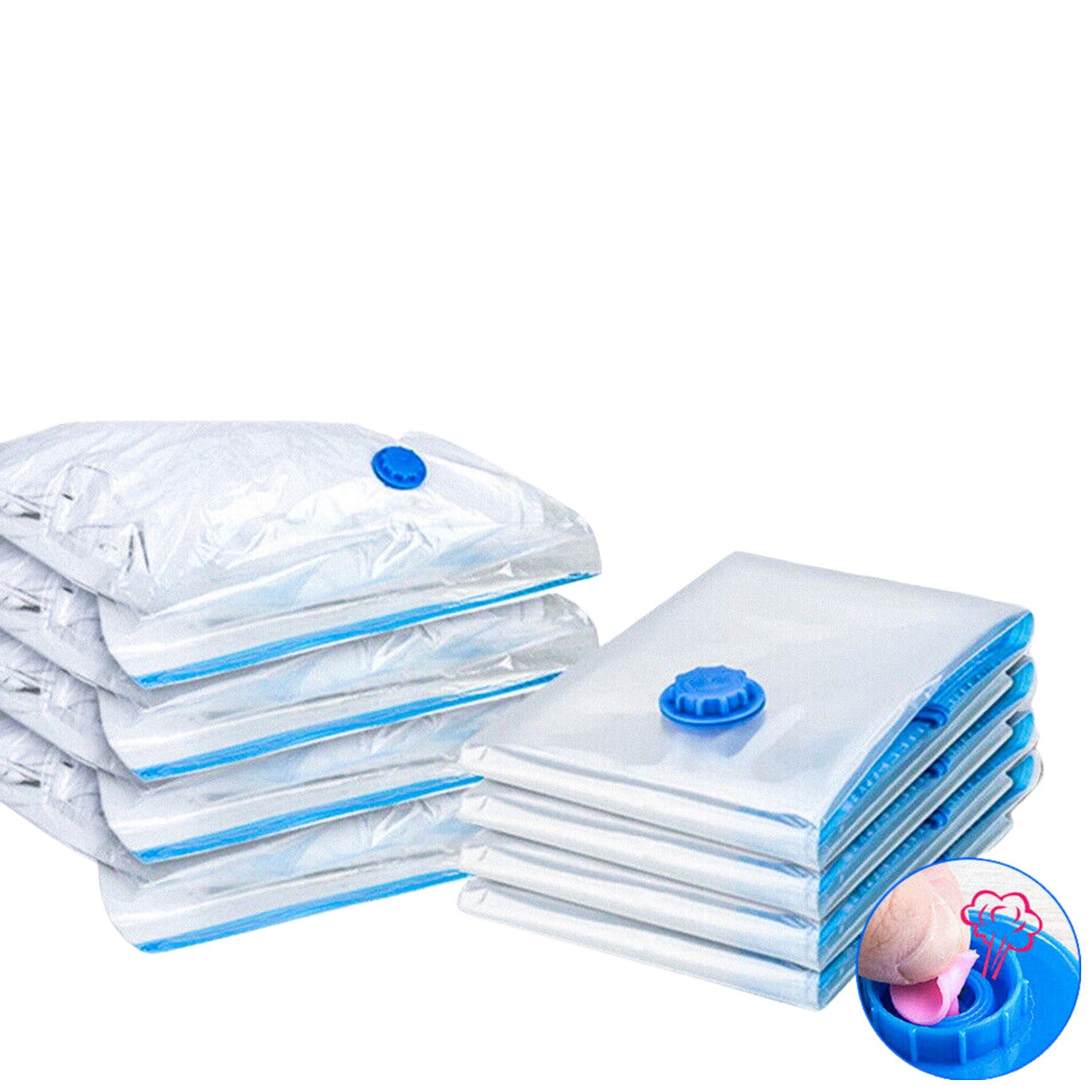 9 Pk Space Saver Vacuum Sealer Storage Bag Kit with Dyson Adaptor 3