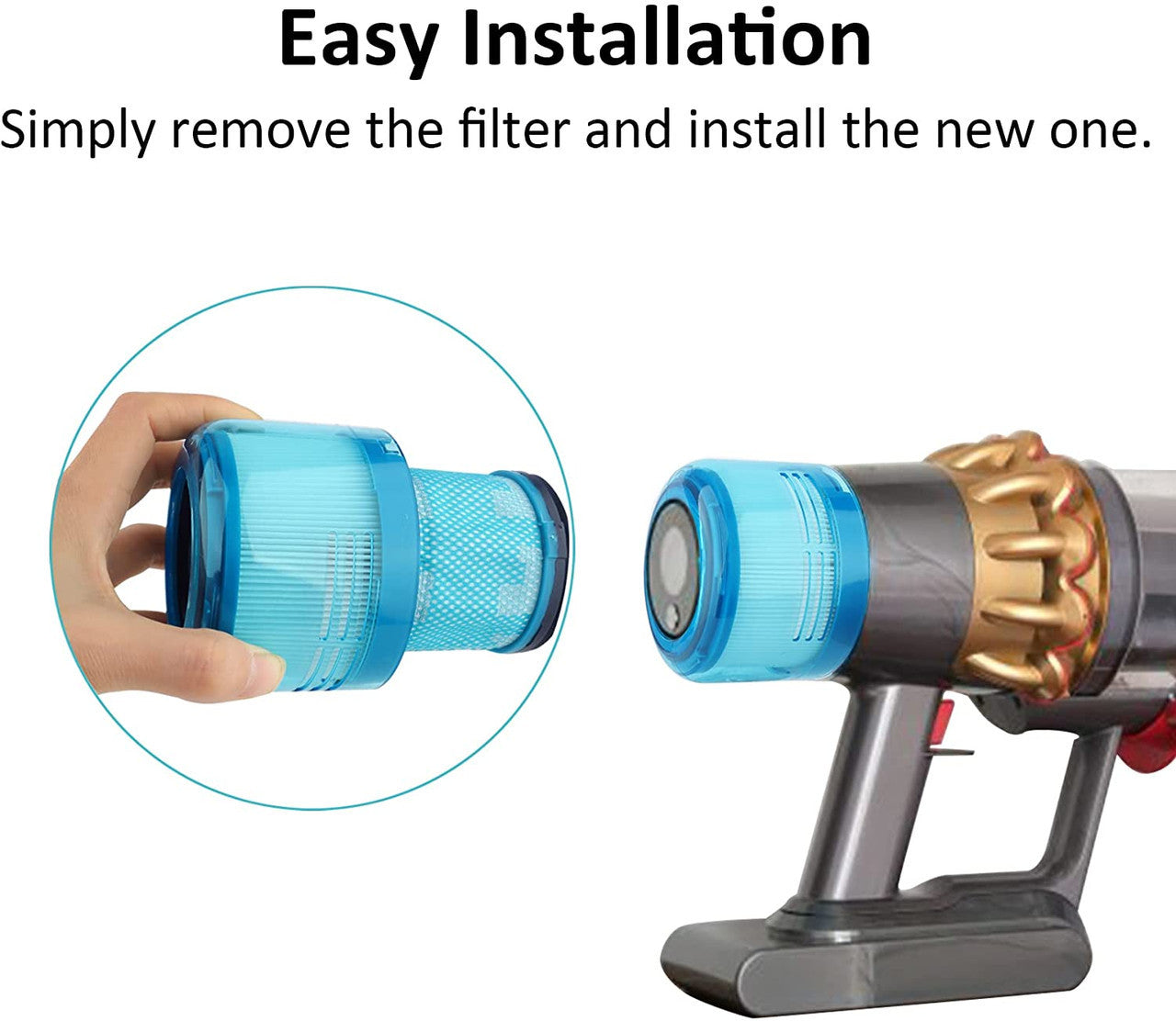 2 X HEPA Filters For DYSON V15 Detect Stick Vacuum Cleaners 4