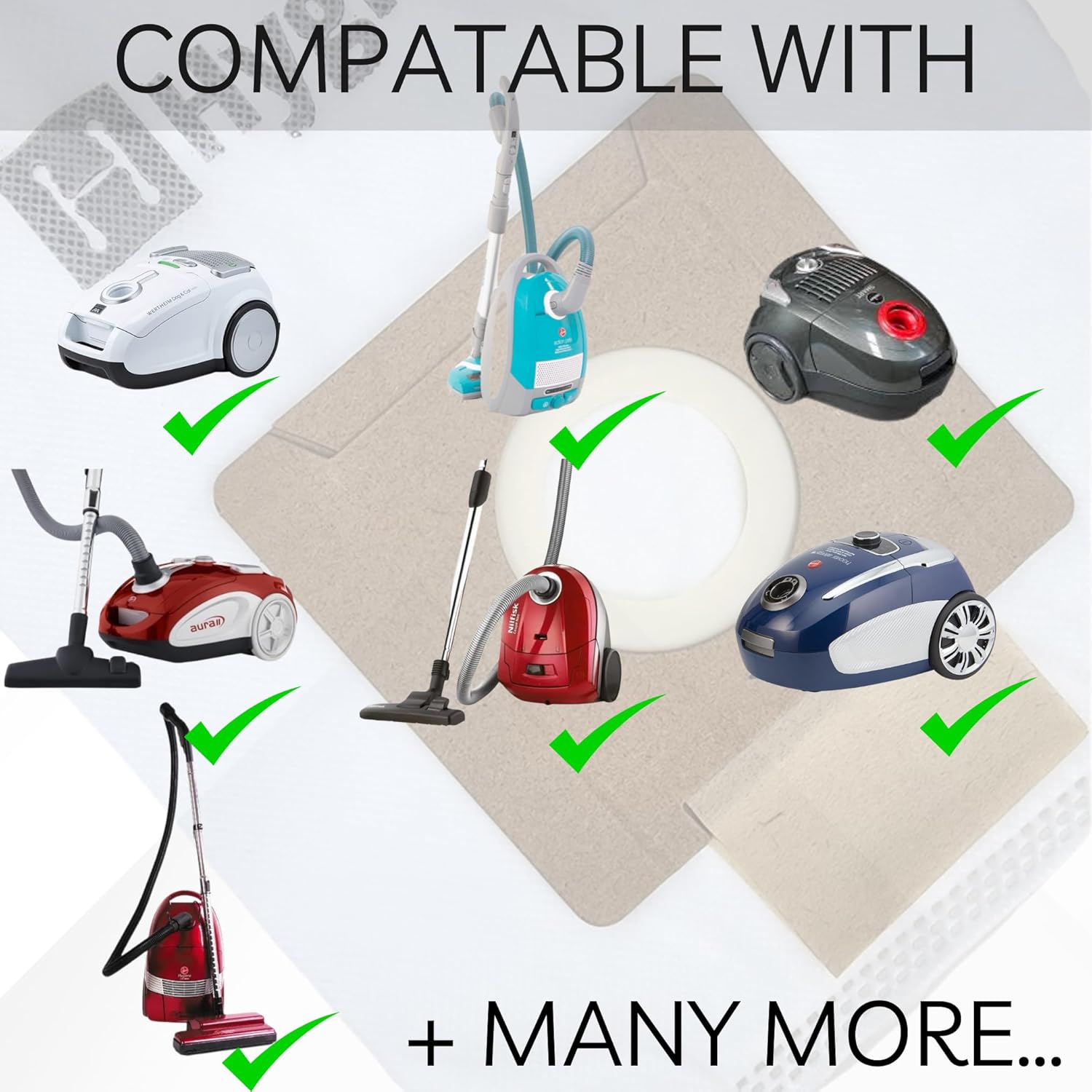 10 X Dust Bags for Sauber Pro Pets SJ-100 Vacuum Cleaners 3