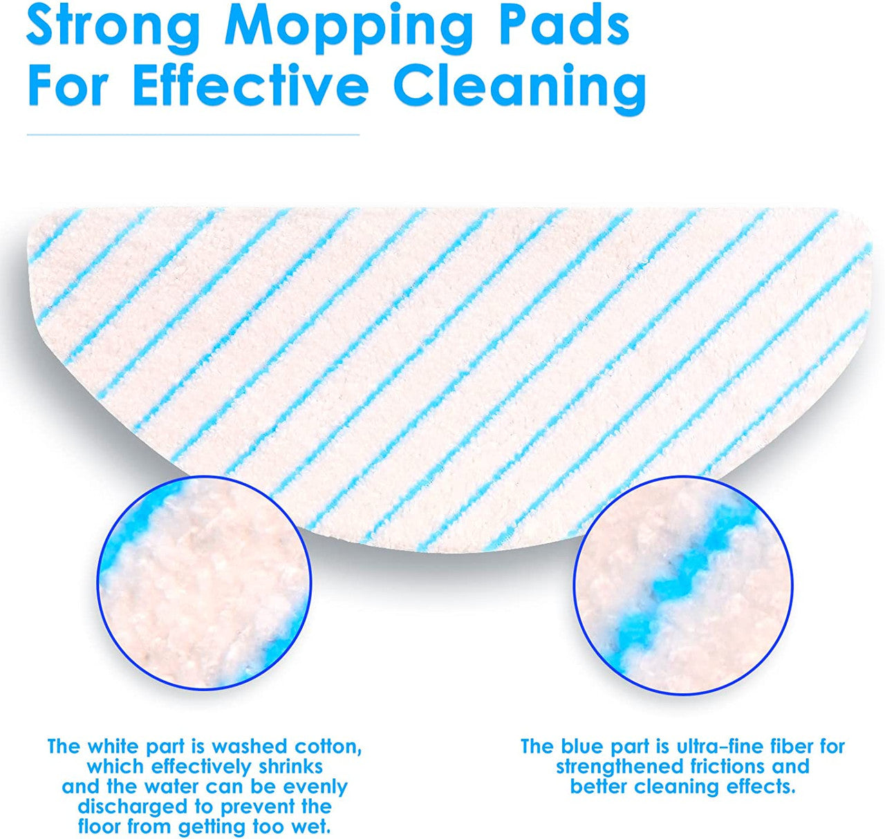 10 X Mopping pads for Ecovacs Deebot T9/T9+/N8 PRO/N8 PRO+/N8/N8+/NEO/T8/T8+/T8 AIVI/X1 PLUS/T10 PLUS 4
