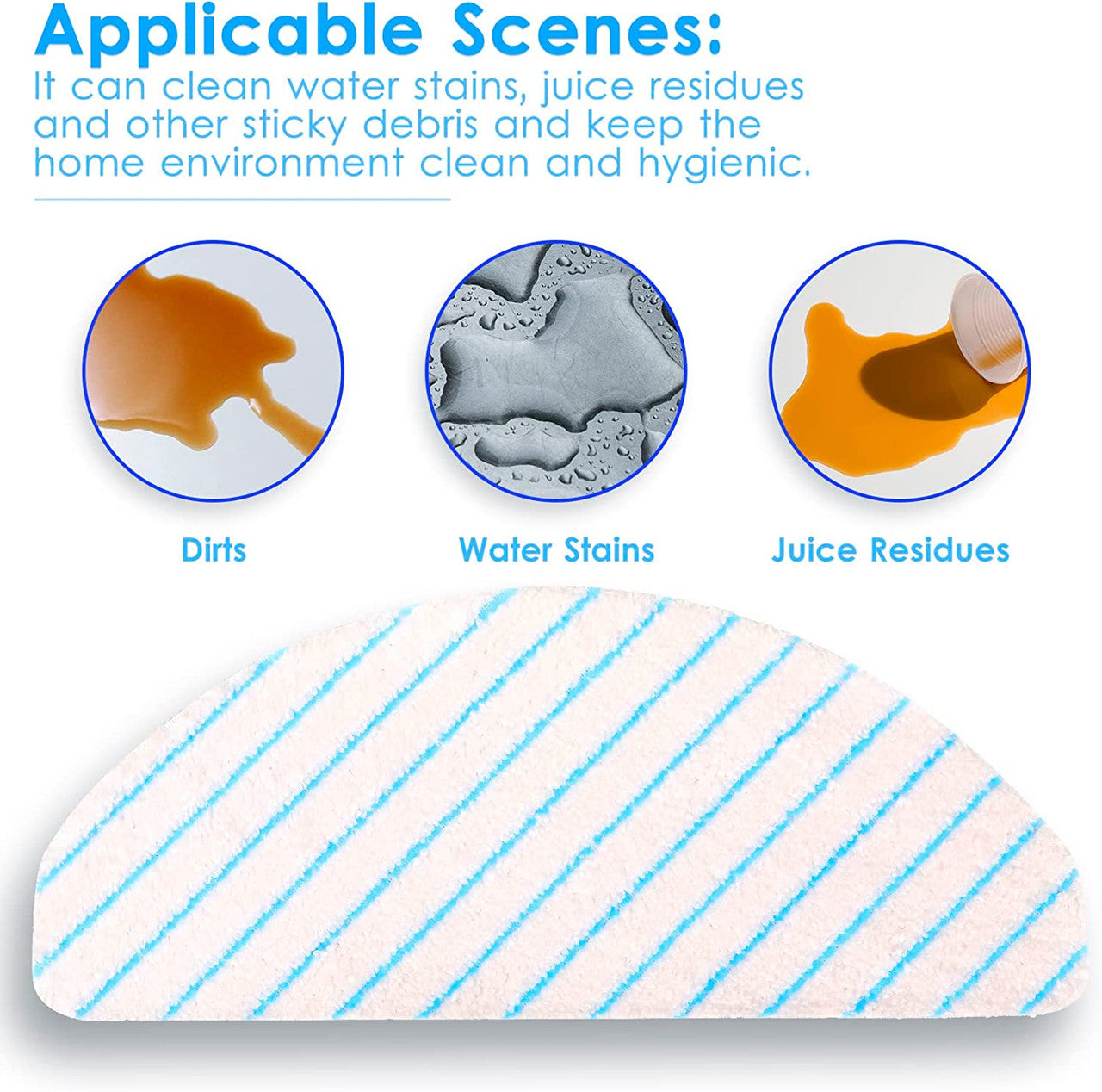 10 X Mopping pads for Ecovacs Deebot T9/T9+/N8 PRO/N8 PRO+/N8/N8+/NEO/T8/T8+/T8 AIVI/X1 PLUS/T10 PLUS 5