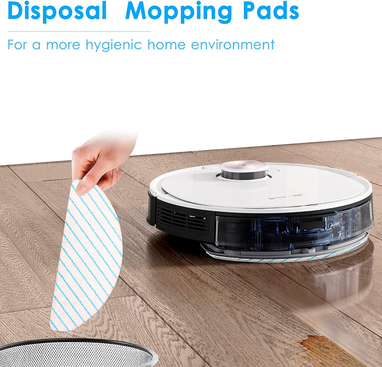 10 X Mopping pads for Ecovacs Deebot T9/T9+/N8 PRO/N8 PRO+/N8/N8+/NEO/T8/T8+/T8 AIVI/X1 PLUS/T10 PLUS 7