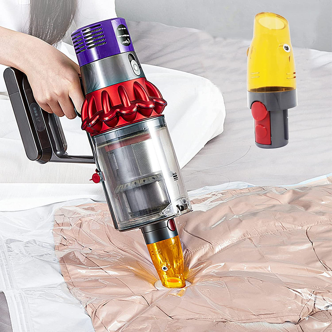 Air Sealing Dyson Adaptor for Vacuum Seal, Space Saver Storage bags 7