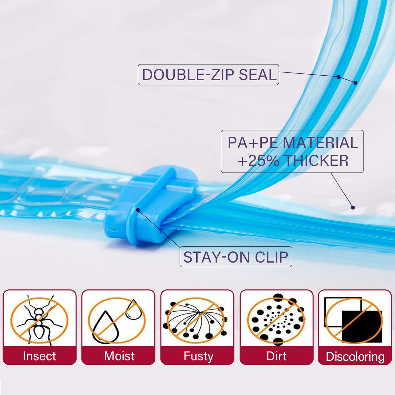 9 Pack Space Saver Vacuum Seal Storage Bag Kit, 2 Large, 5 Medium & 2 Small 7