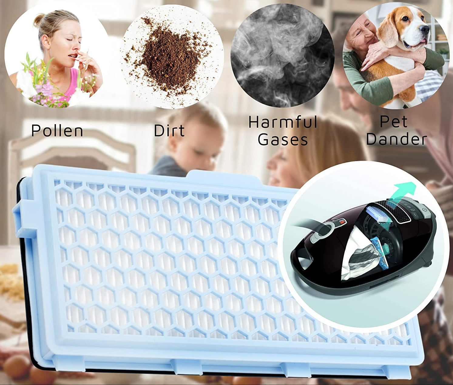 Generic Miele SF-AA50 Active Airclean filter with active charcoal 5