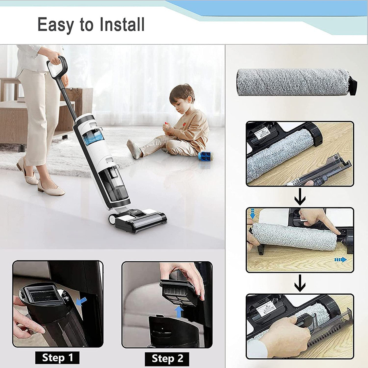 Filters & Roller Brush Pack For Tineco Floor One S3 7