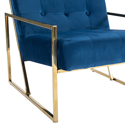 Carman Arm Chair Blue Velvet 4