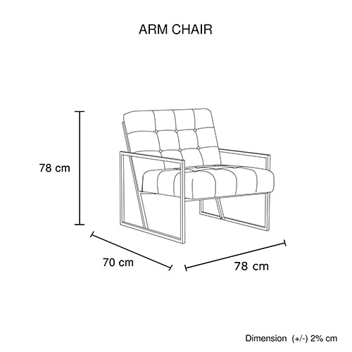 Carman Arm Chair Blue Velvet 5