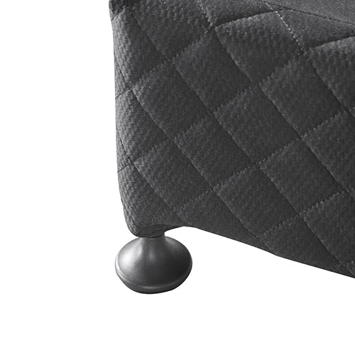 Mattress Base Ensemble Double Size Solid Wooden Slat in Charcoal with Removable Cover 4