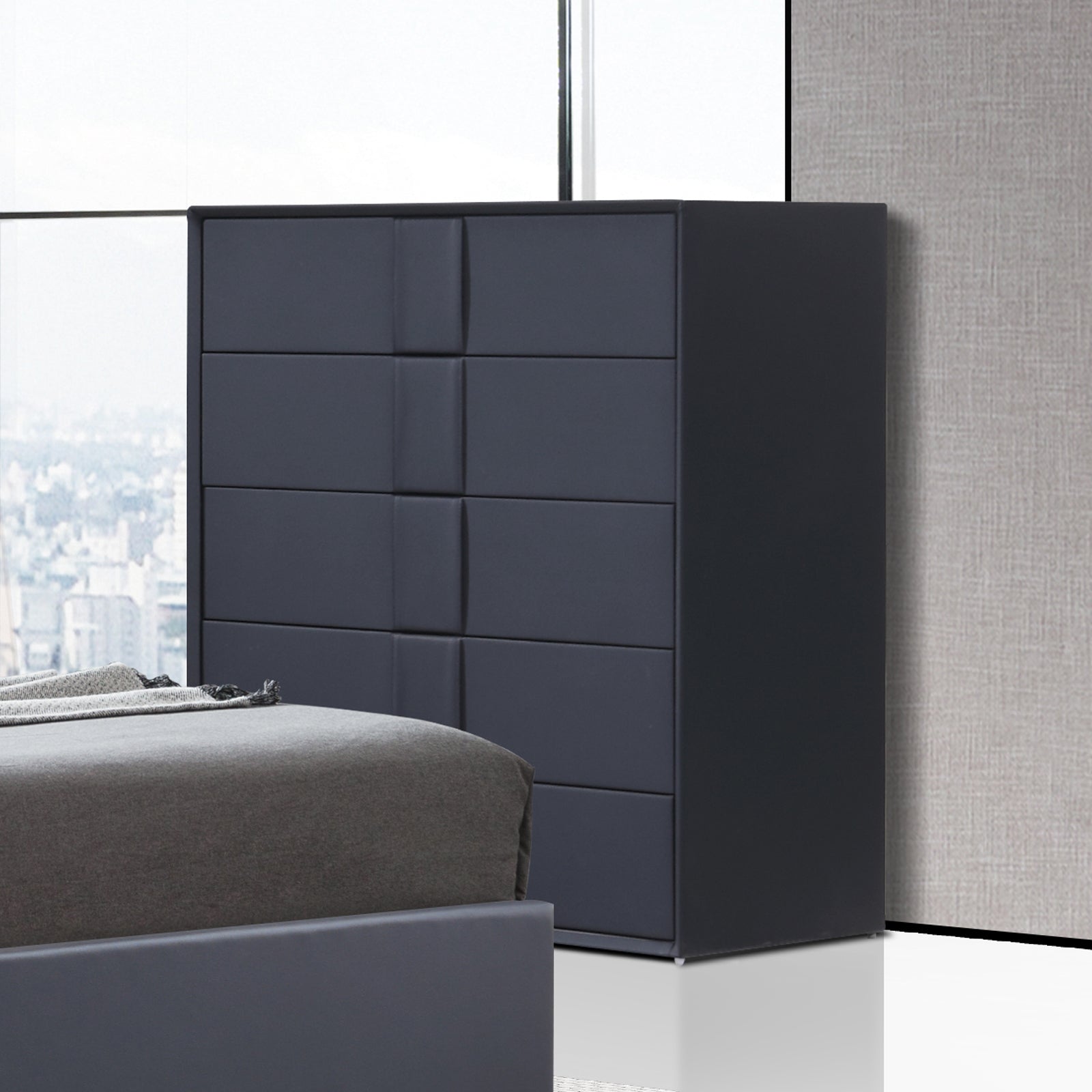 Prado 4pc Fabric Gas Lift Queen Bedroom Suite 9