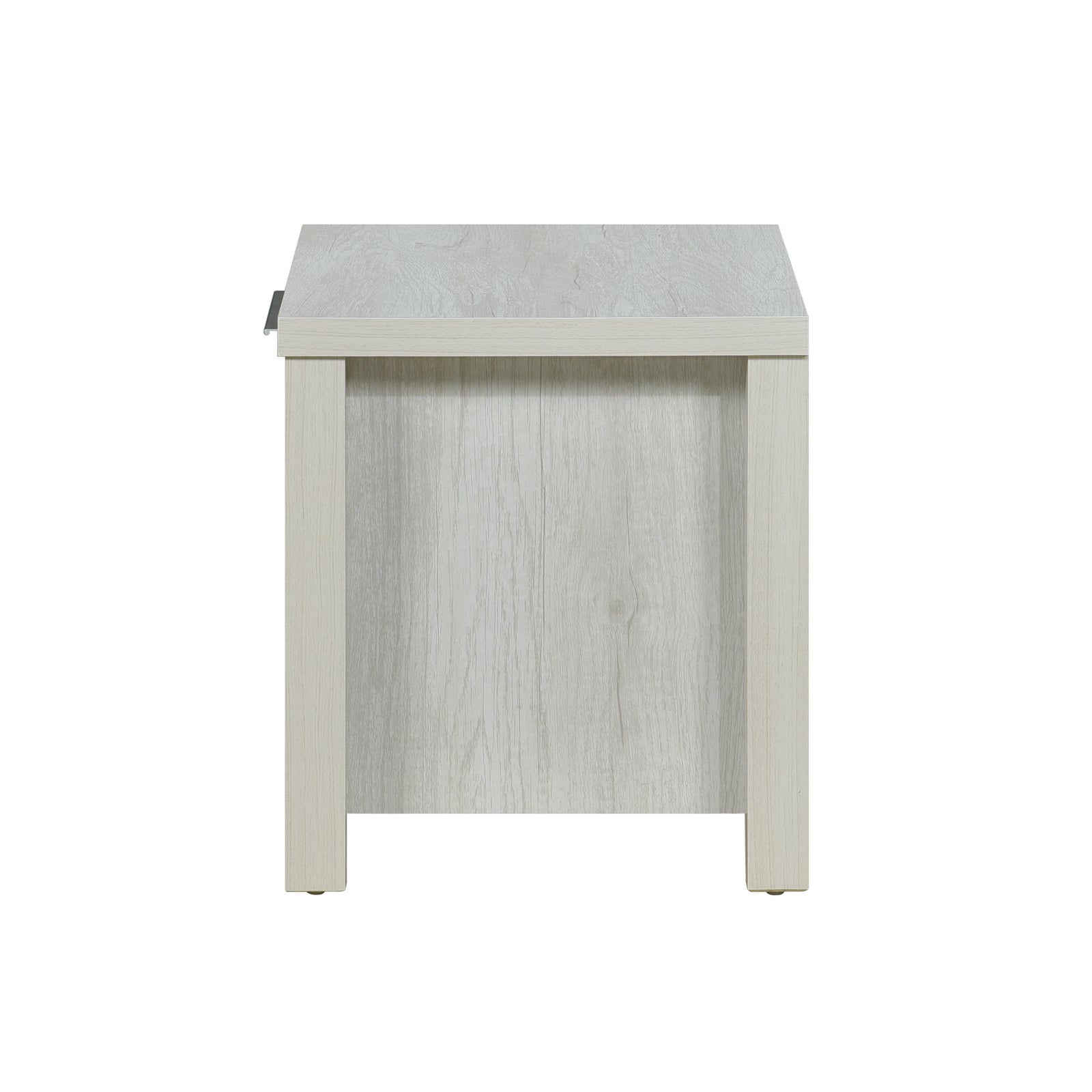 Bedside Table 2 drawers Storage Table Night Stand MDF in White Ash 4