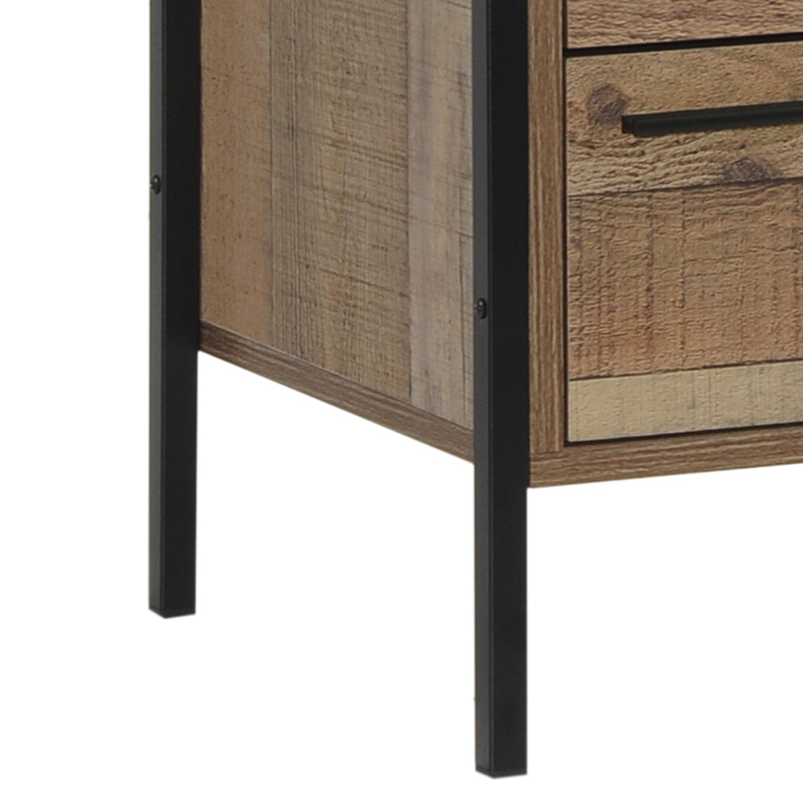 Bedside Table 2 drawers Night Stand Particle Board Construction in Oak Colour 6