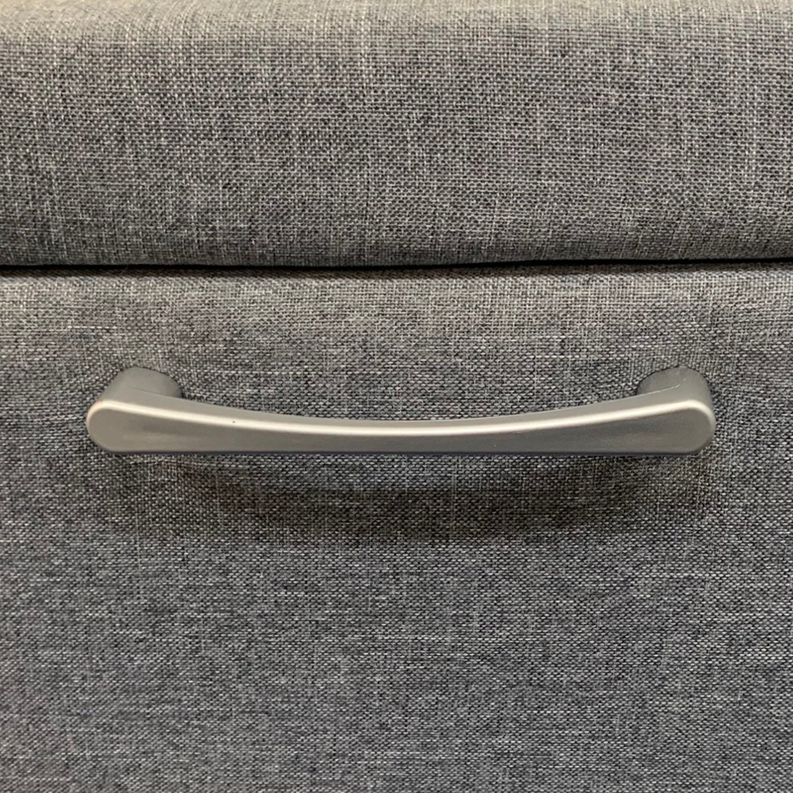 Bedside Table 2 drawers Night Stand Upholstery Fabric Storage in Light Grey Colour 3