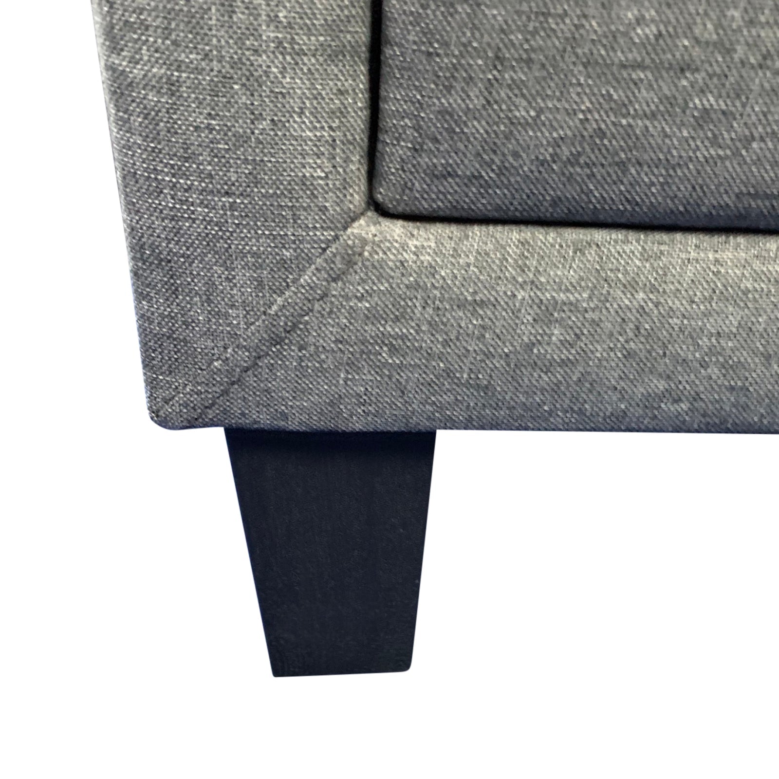 Bedside Table 2 drawers Night Stand Upholstery Fabric Storage in Light Grey Colour 5