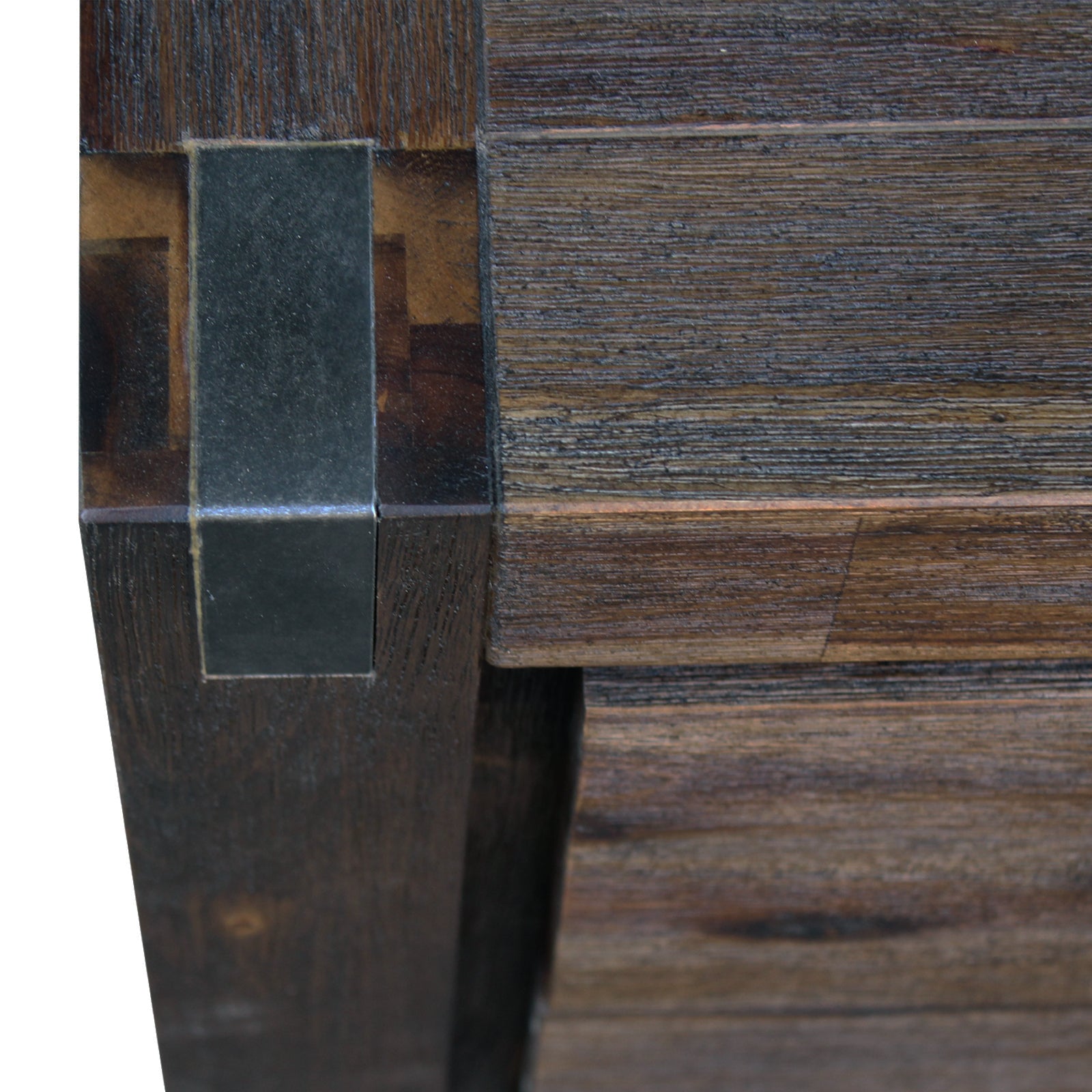 Bedside Table 2 drawers Night Stand Solid Wood Acacia Storage in Chocolate Colour 10