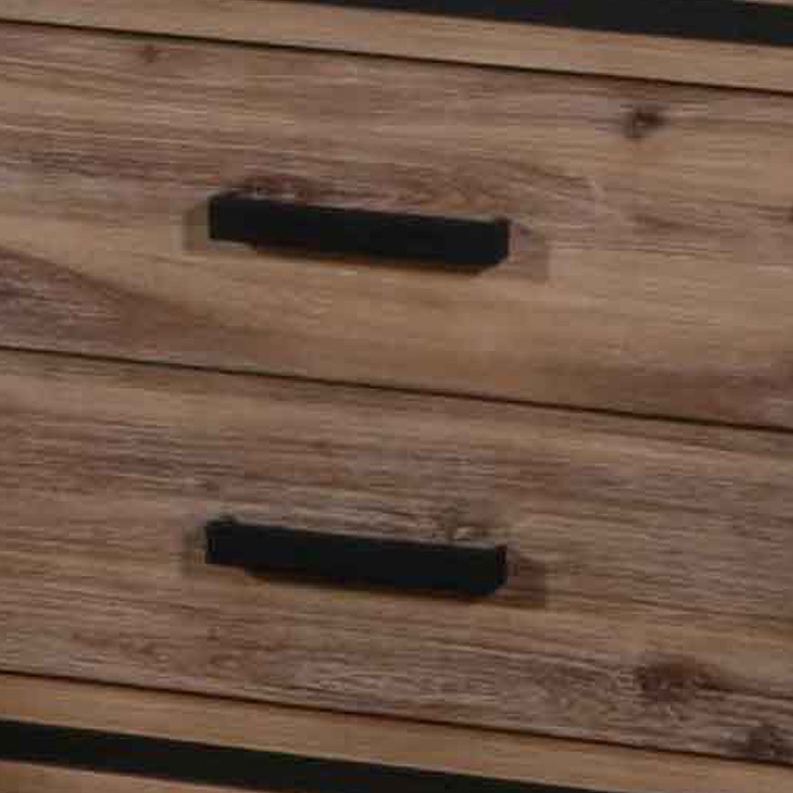 Bedside Table 2 drawer Night Stand with Solid Acacia Storage in Sliver Brush Colour 3