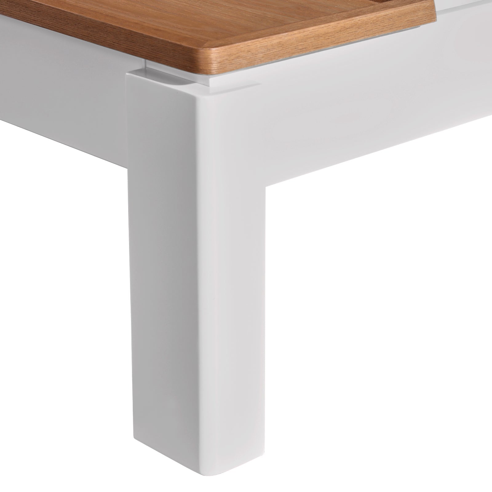 Coffee Table High Gloss Finish Lift Up Top MDF White Ash Colour Interior Storage 6
