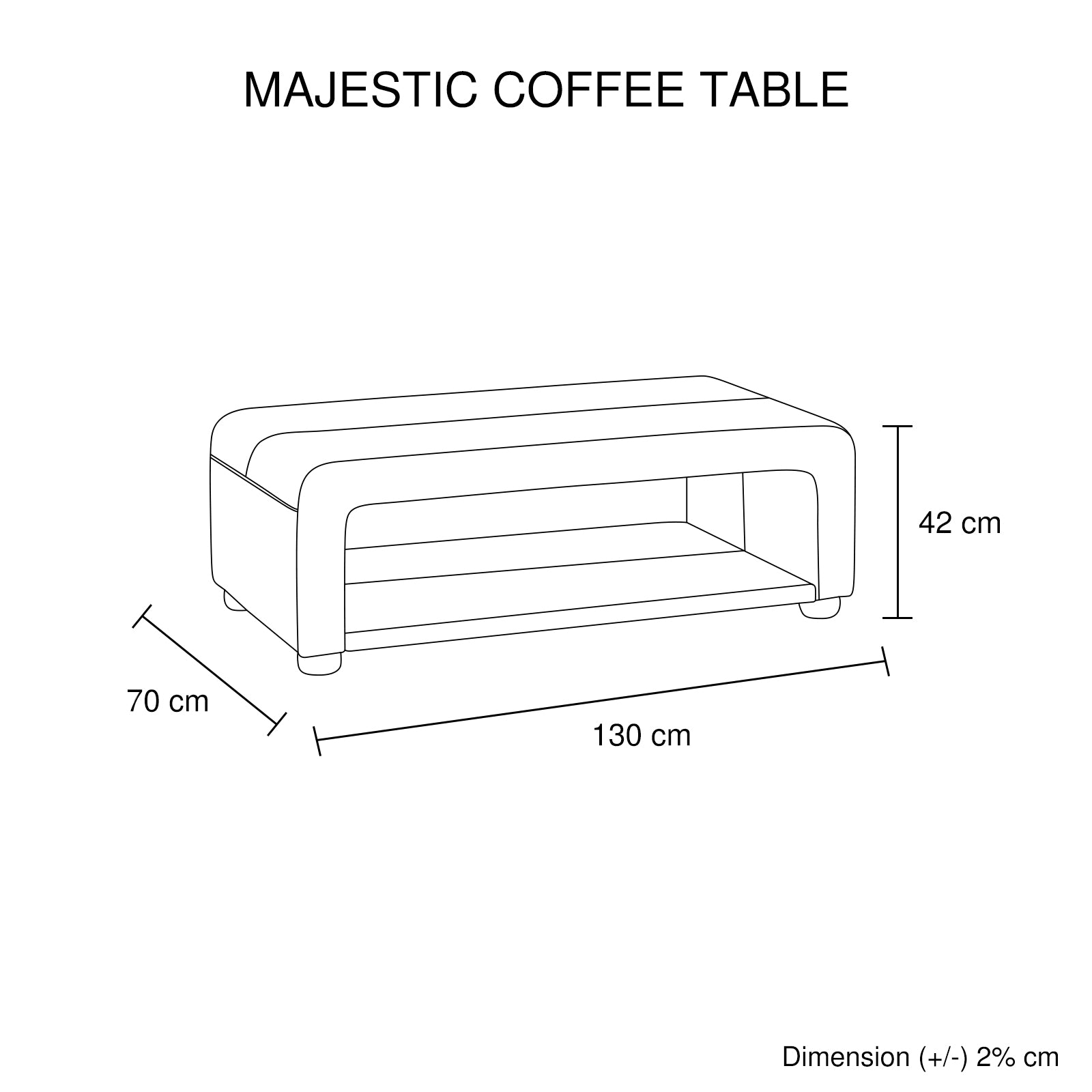 Coffee Table Upholstered PU Leather in Black Colour with open storage 7