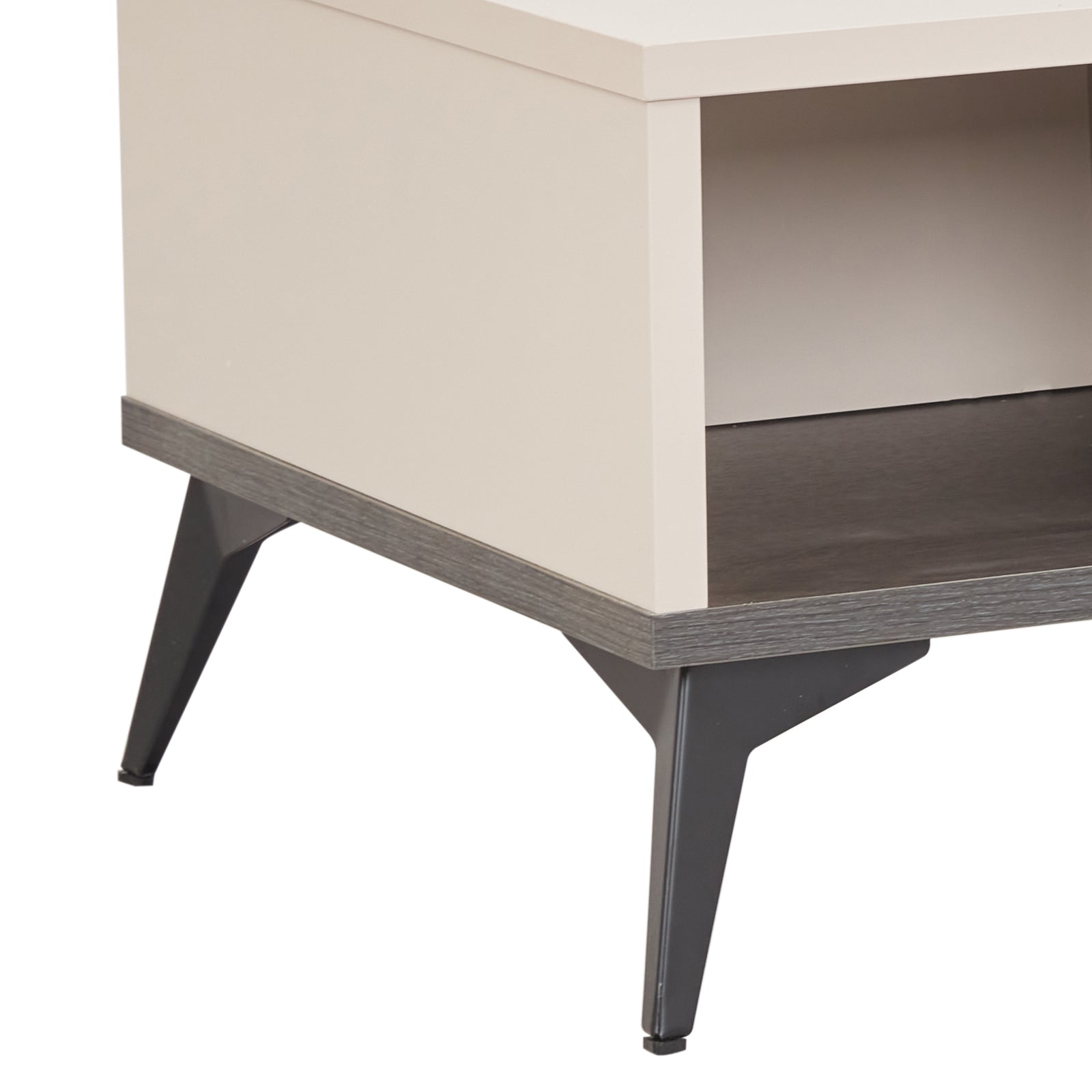 Coffee Table 2 Open Storage Cabinet MDF in Champagne Colour 3