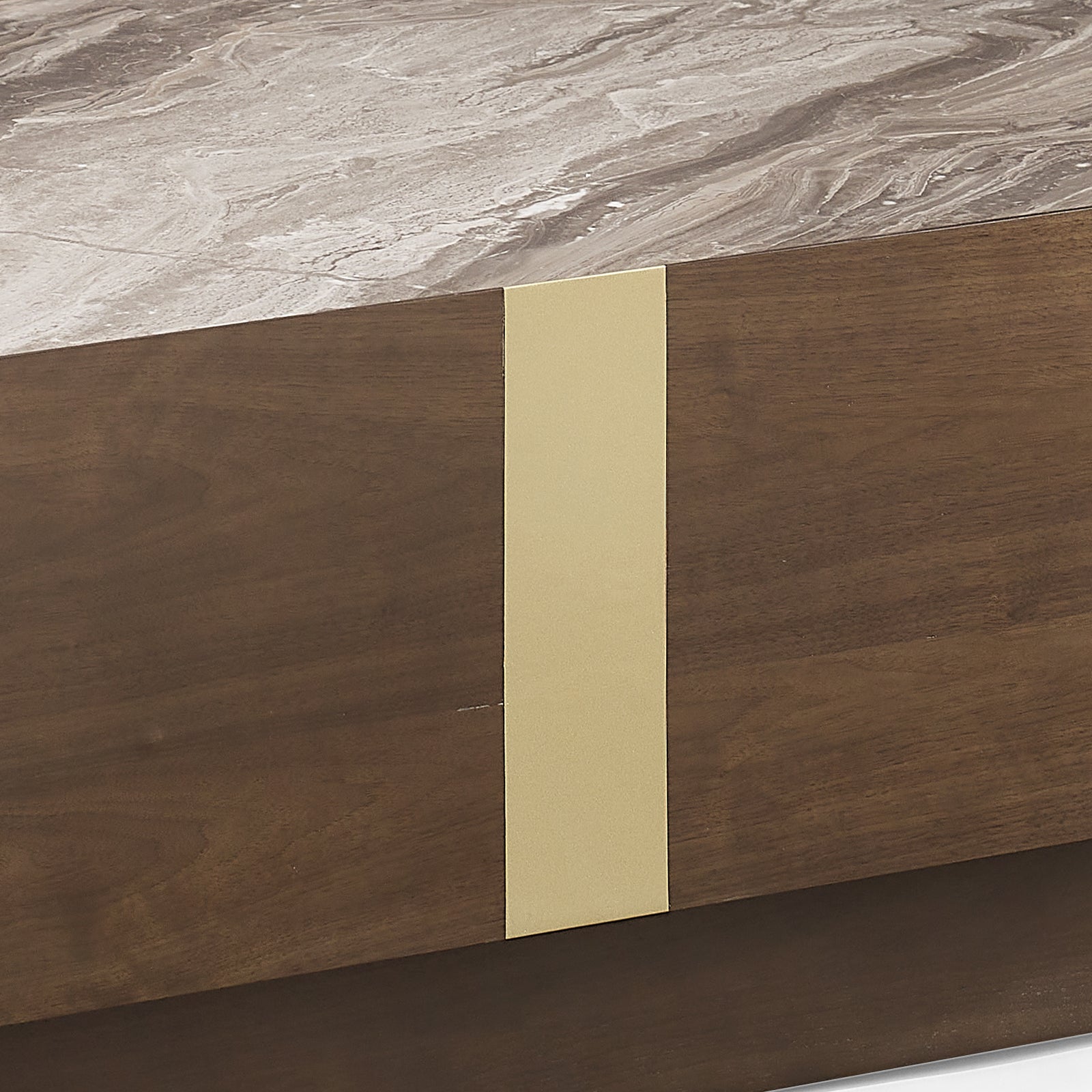 Coffee Table MDF Board Melamine Interior Ample Storage in Dark Walnut colour 4