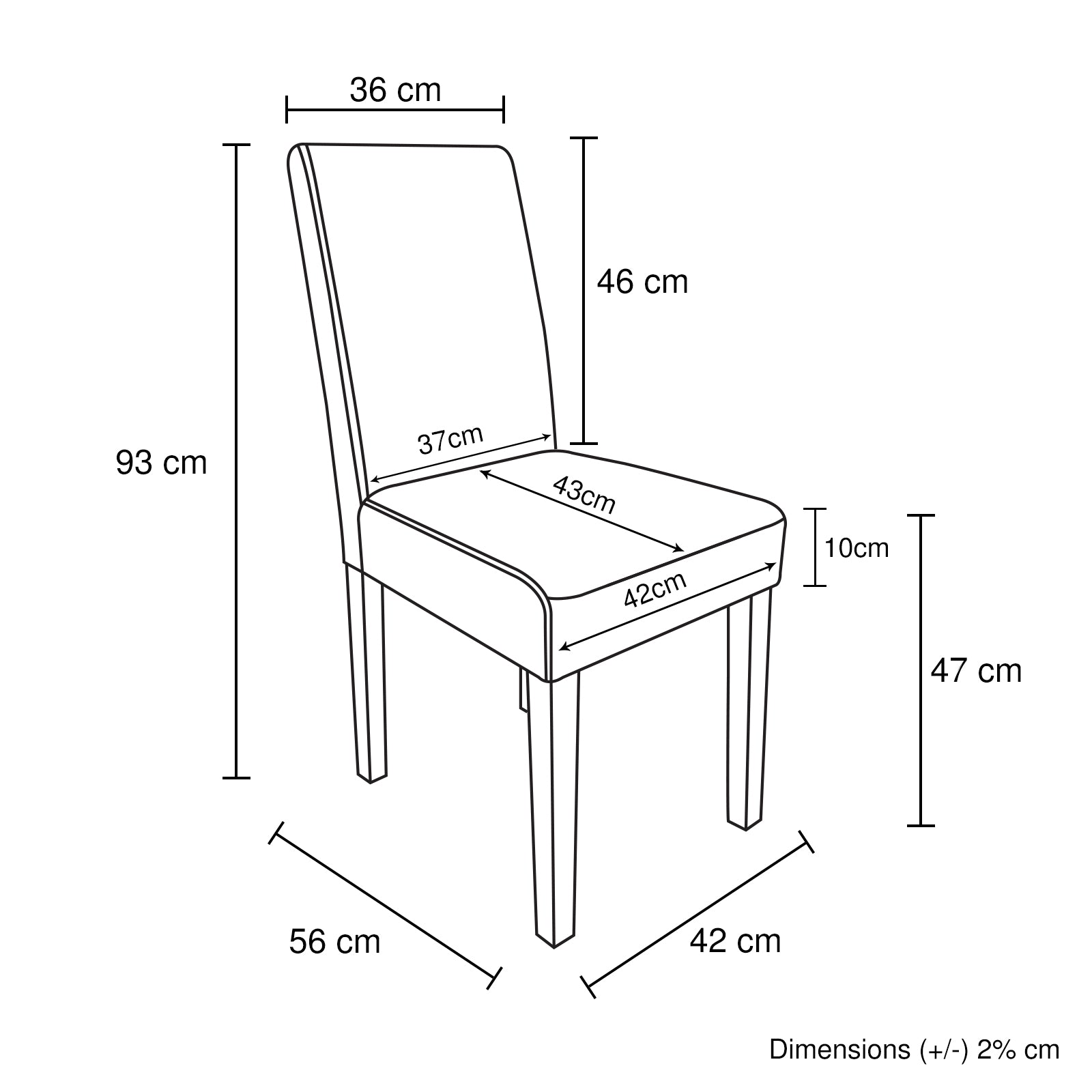 2x Wooden Frame Black Leatherette Dining Chairs with Solid Pine Legs 8