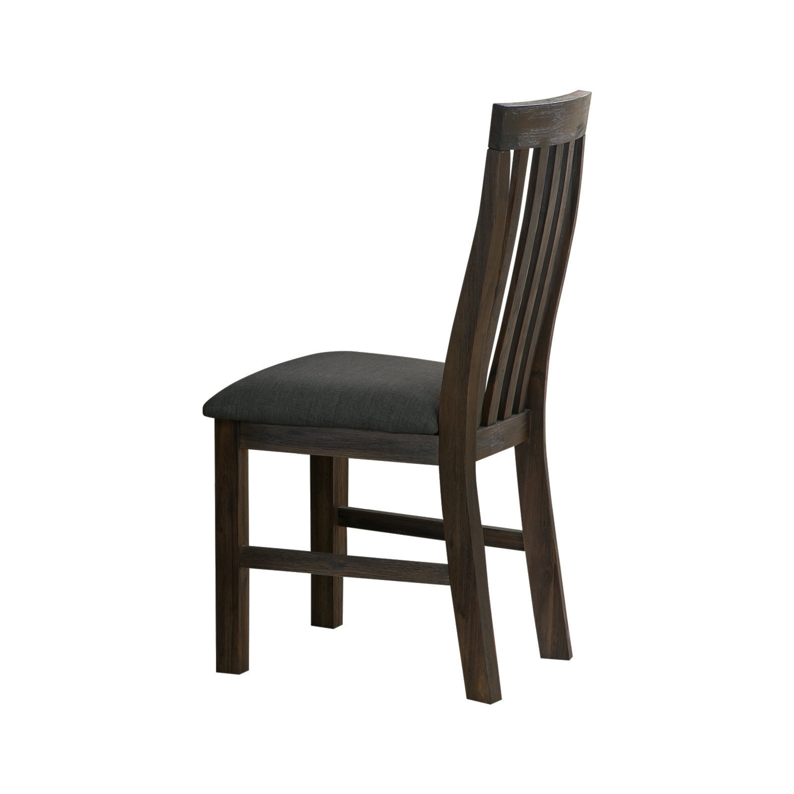 2x Wooden Frame Leatherette in Solid Wood Acacia & Veneer Dining Chairs in Chocolate Colour 3