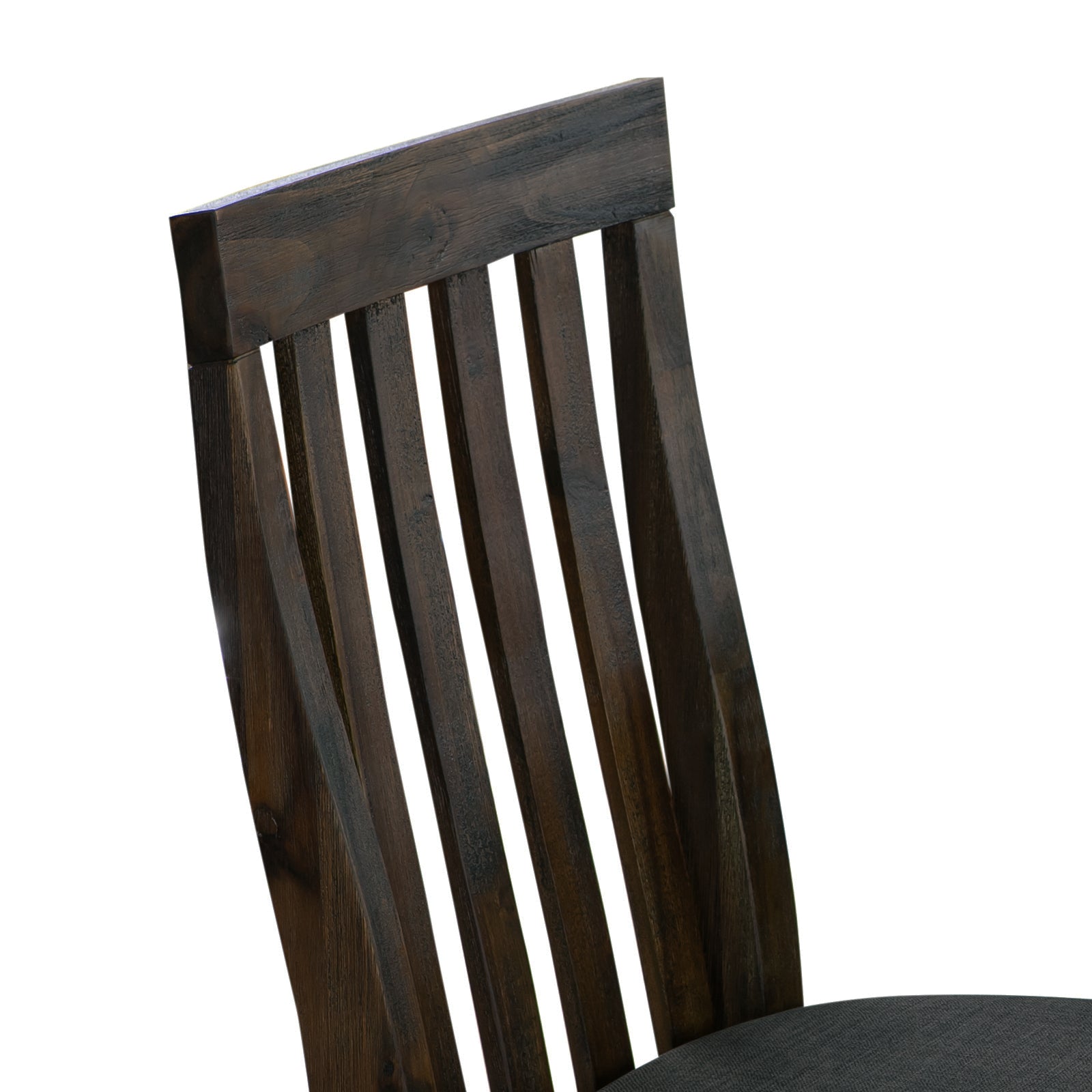 2x Wooden Frame Leatherette in Solid Wood Acacia & Veneer Dining Chairs in Chocolate Colour 5