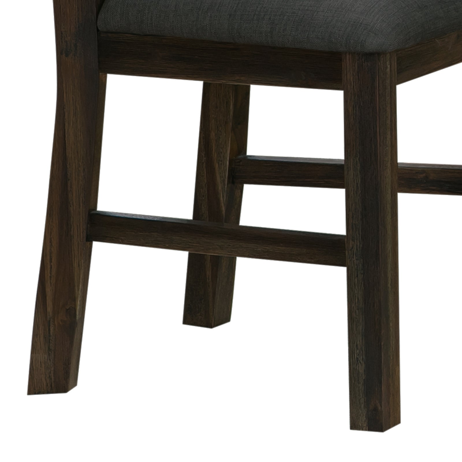 2x Wooden Frame Leatherette in Solid Wood Acacia & Veneer Dining Chairs in Chocolate Colour 6