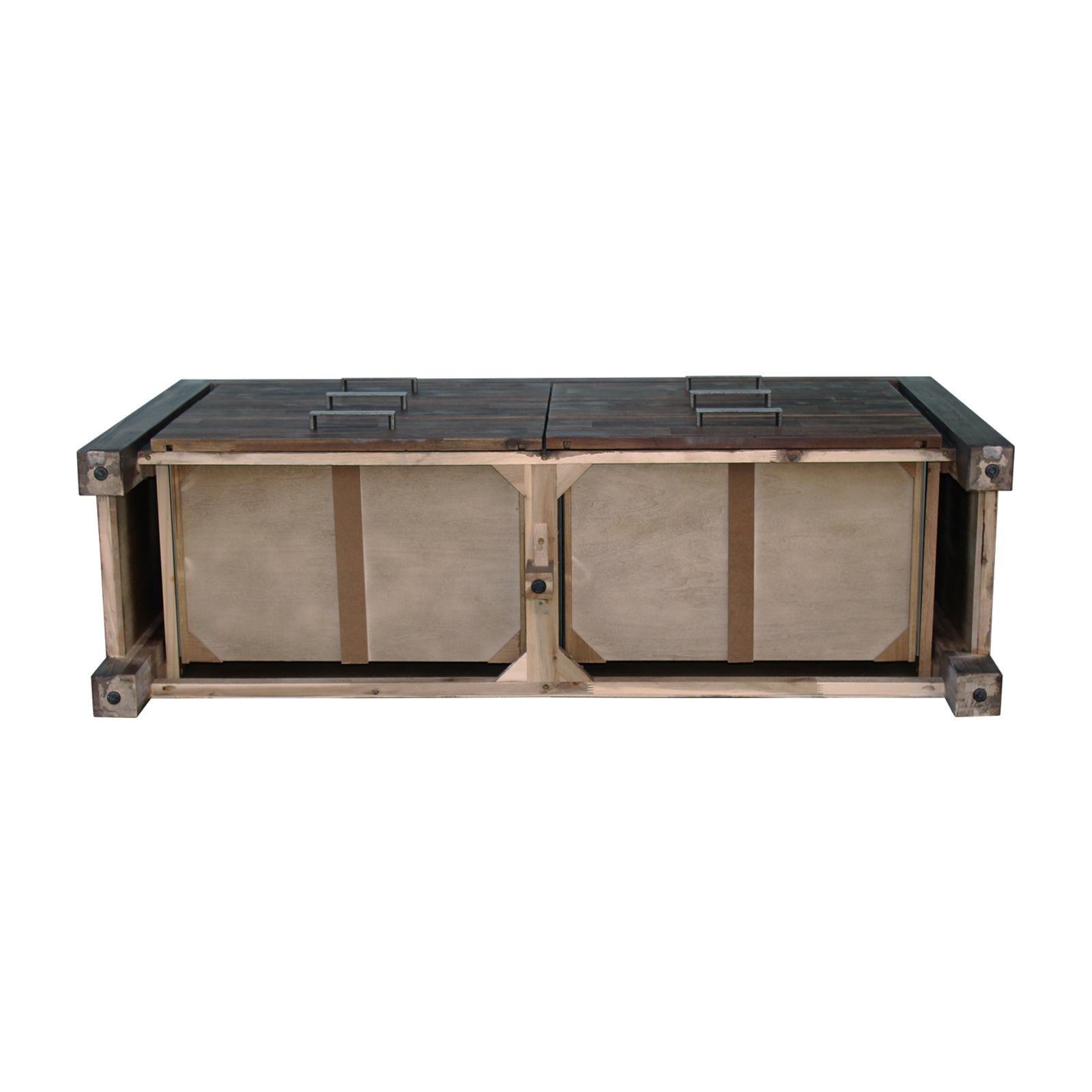 Dresser with 6 Storage Drawers in Solid Acacia & Veneer With Mirror in Chocolate Colour 7