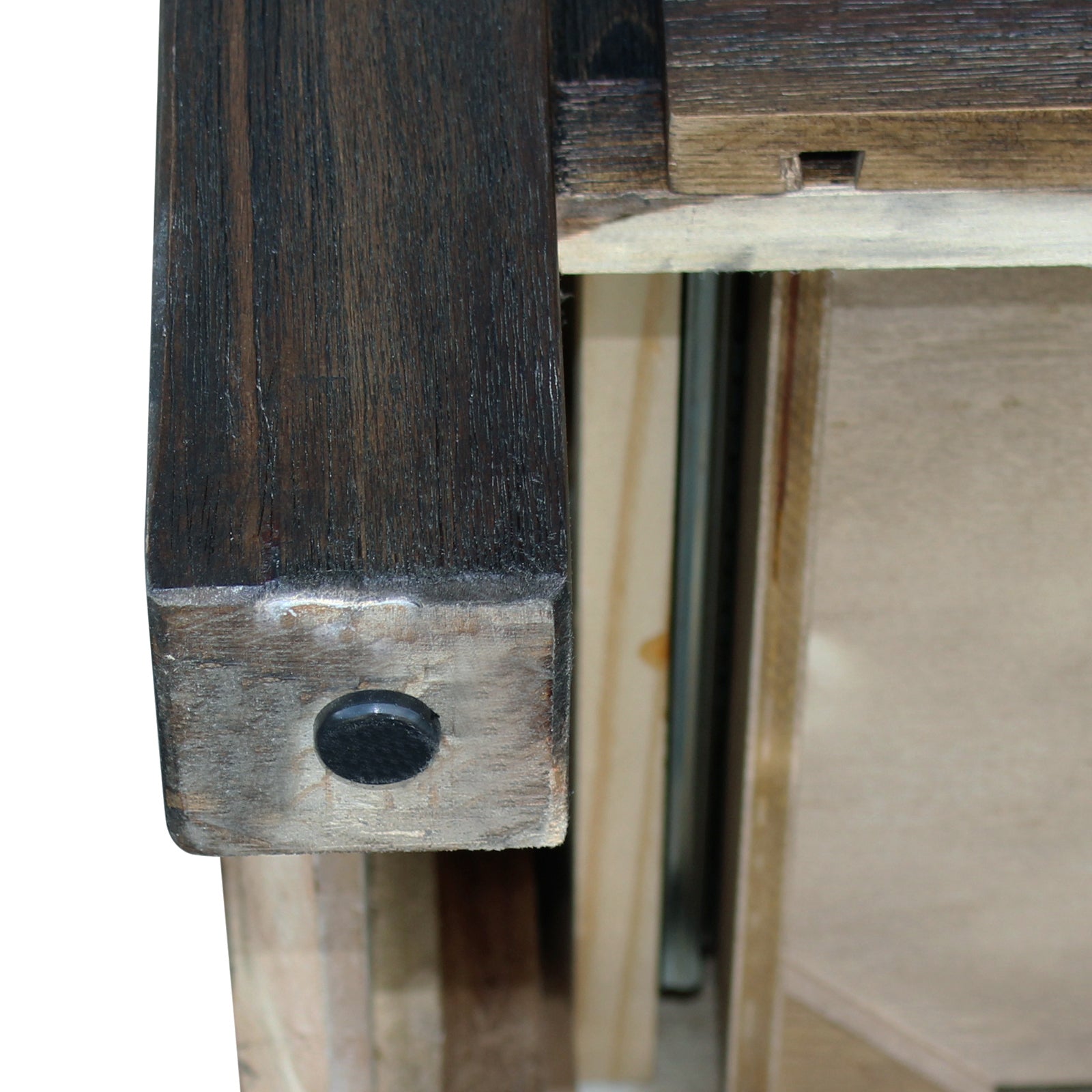 Dresser with 6 Storage Drawers in Solid Acacia & Veneer With Mirror in Chocolate Colour 9