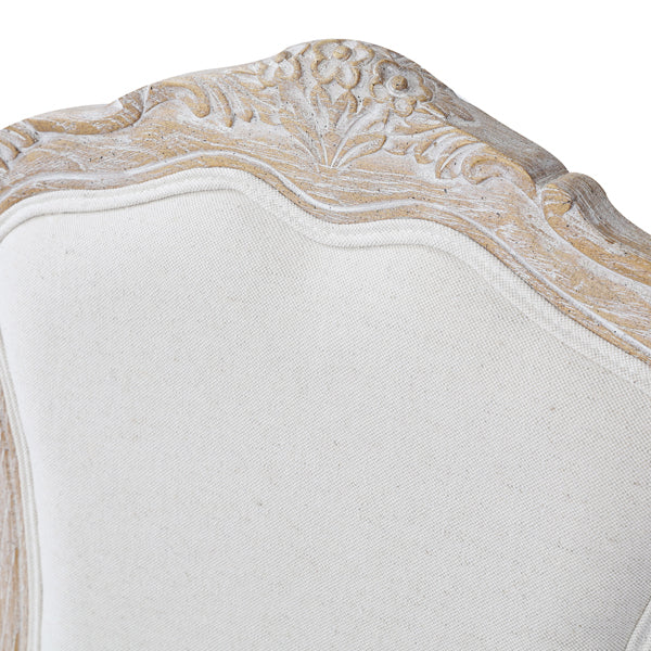 Medium Size Oak Wood White Washed Finish Dining Set 9