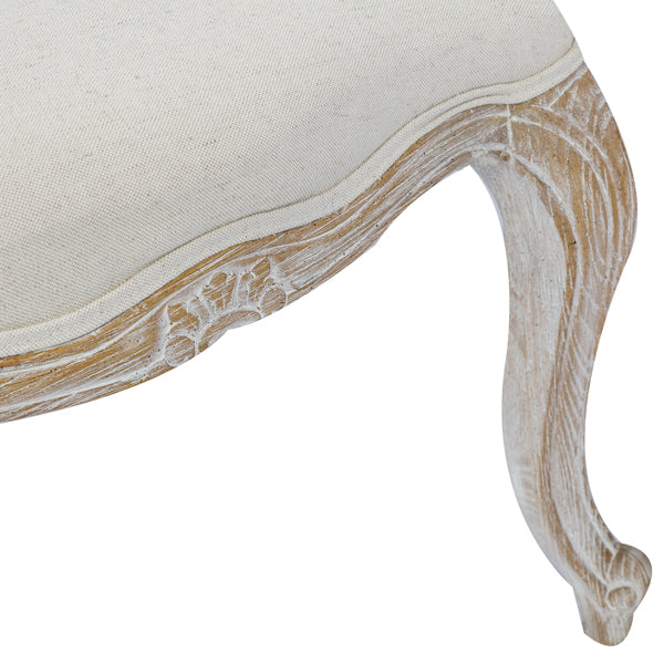 Large Size Oak Wood White Washed Finish Dining Set 10