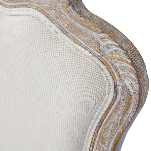 Large Size Oak Wood White Washed Finish Arm Chair Dining Set 11