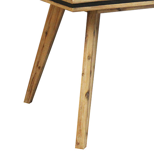 7 Pieces Dining Suite 180cm Medium Size Dining Table & 6X Chairs in Solid Acacia Wooden Frame in Silver Brush Colour 5