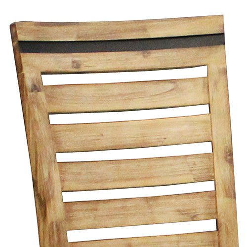 7 Pieces Dining Suite 180cm Medium Size Dining Table & 6X Chairs in Solid Acacia Wooden Frame in Silver Brush Colour 7