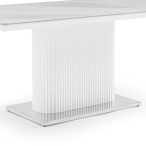 Dining Table Ceramic Table Top MDF Stainless Steel feet 6