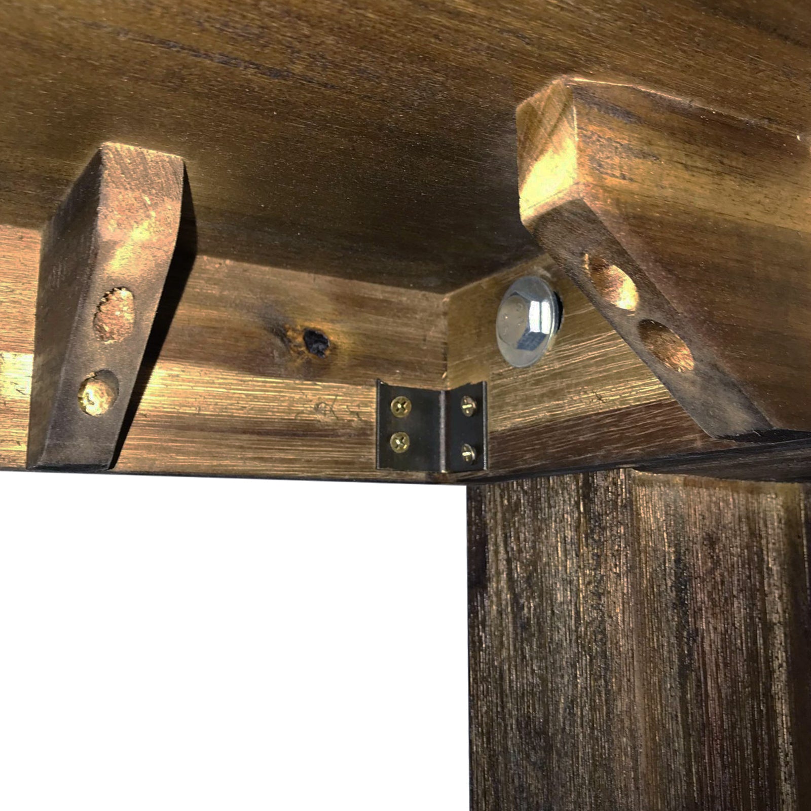 Dining Table 210cm Large Size with Solid Acacia Wooden Base in Chocolate Colour 7