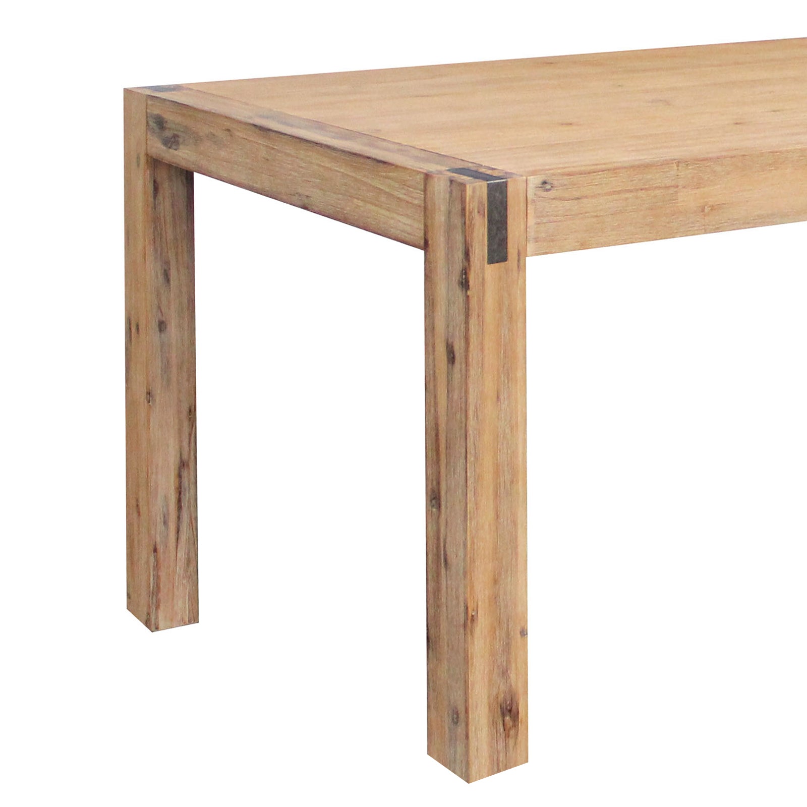 Dining Table 210cm Large Size with Solid Acacia Wooden Base in Oak Colour 3