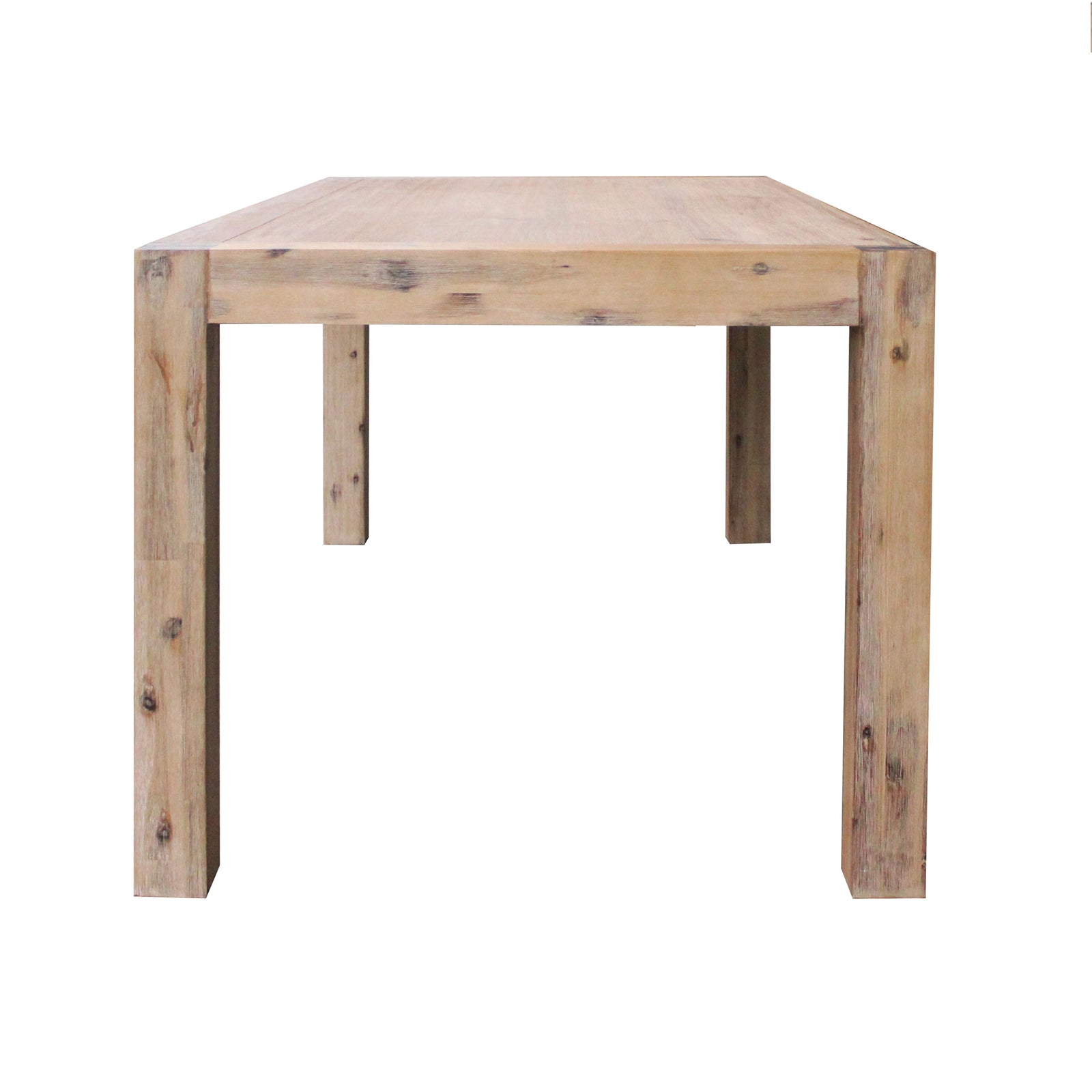 Dining Table 210cm Large Size with Solid Acacia Wooden Base in Oak Colour 4