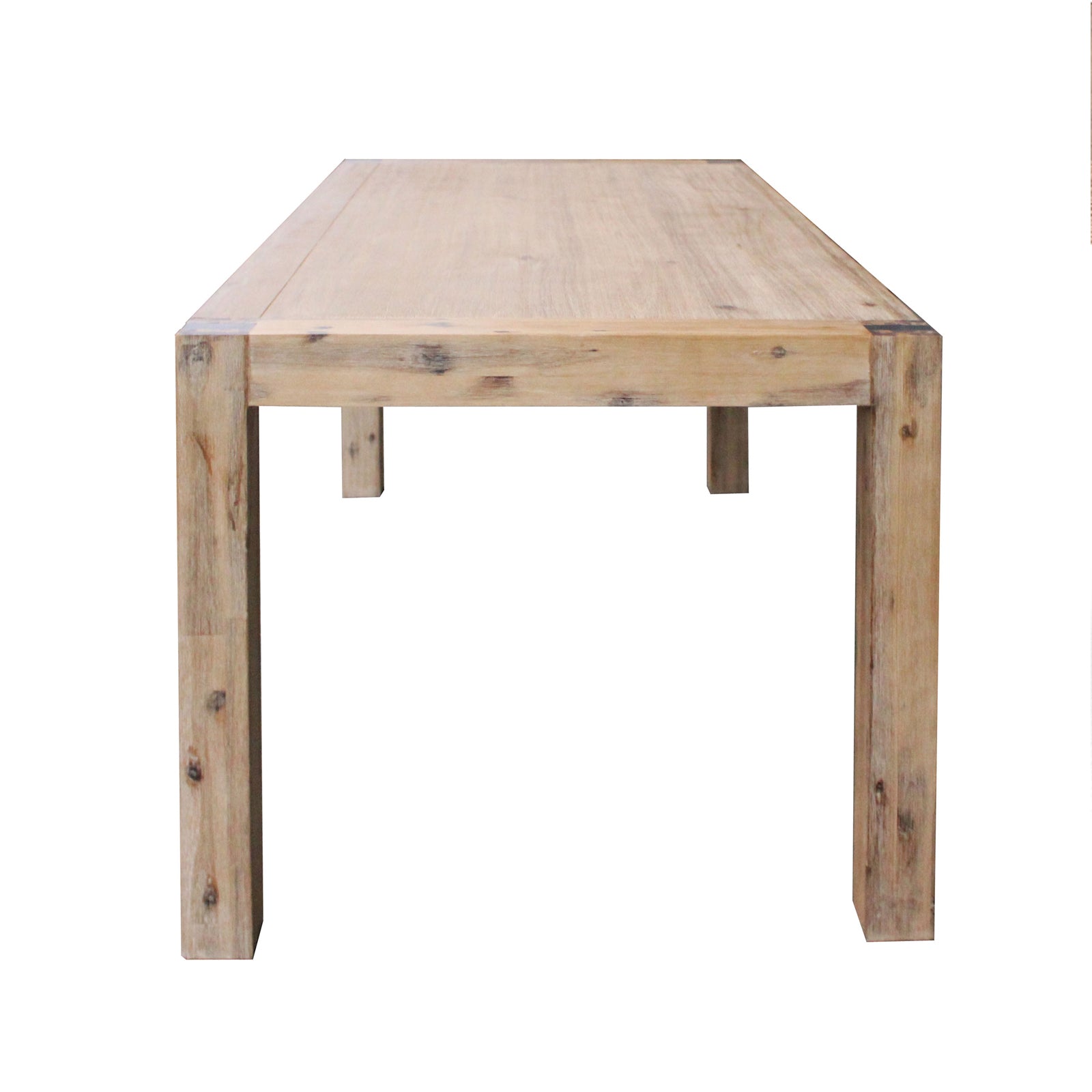Dining Table 210cm Large Size with Solid Acacia Wooden Base in Oak Colour 5
