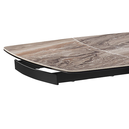 Dining Table MDF Ceramic Glass Table Top Extendable Decorative Stripe 3