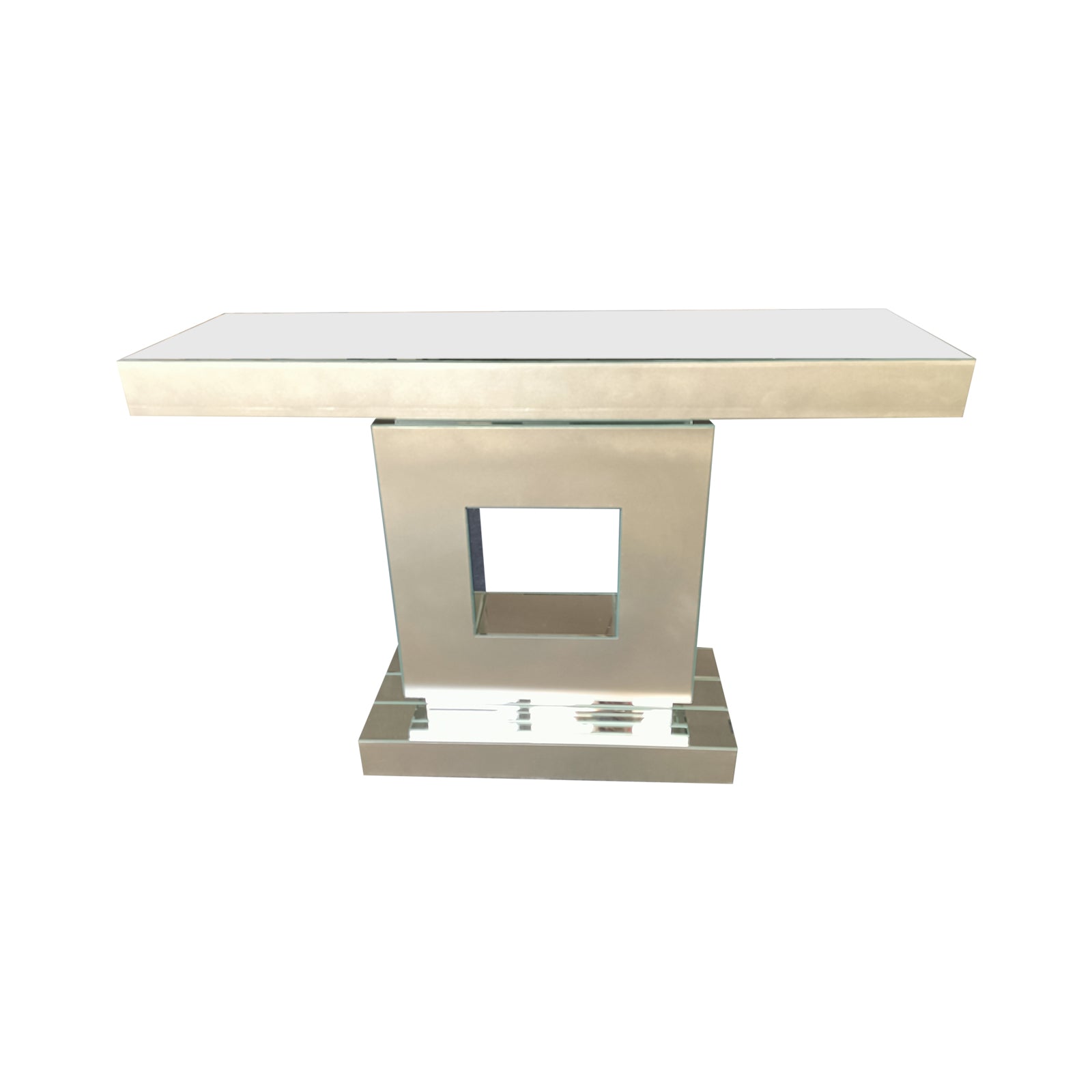 Hall Table Rectangular Shape MDF & Mirror Attractive Base 3