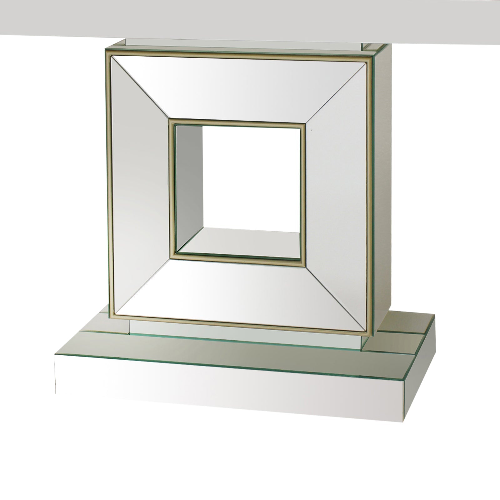 Hall Table Rectangular Shape MDF & Mirror Attractive Base 5