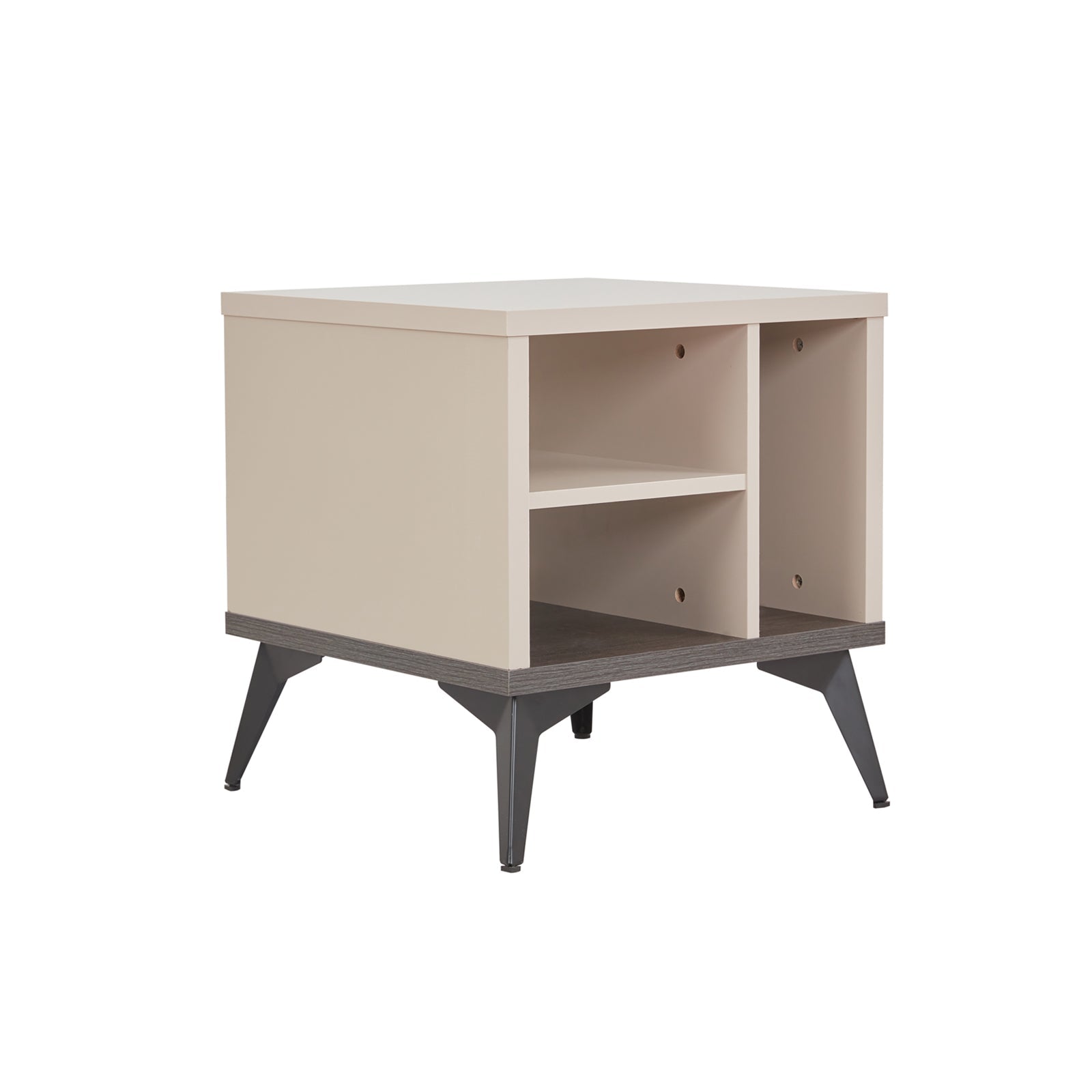 Lamp Table 3 Open Storage Cabinet MDF in Champagne Colour 3