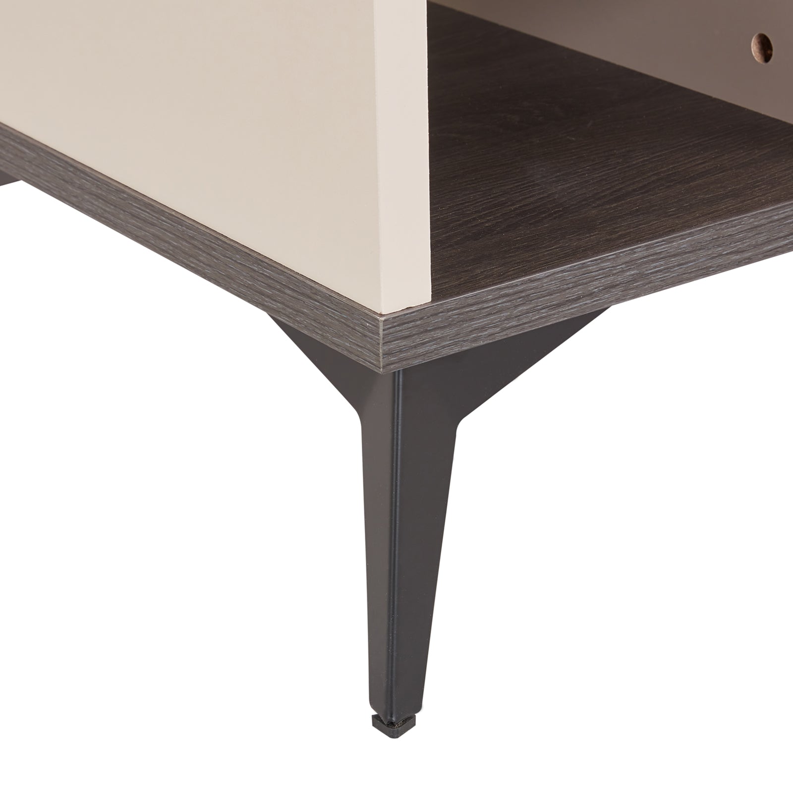 Lamp Table 3 Open Storage Cabinet MDF in Champagne Colour 6